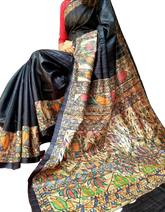 TUSSAR SILK PRINT SAREE